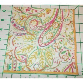Caspari Two Decorative Luncheon Napkins for Decoupage "Painted Paisley Gold Dust"