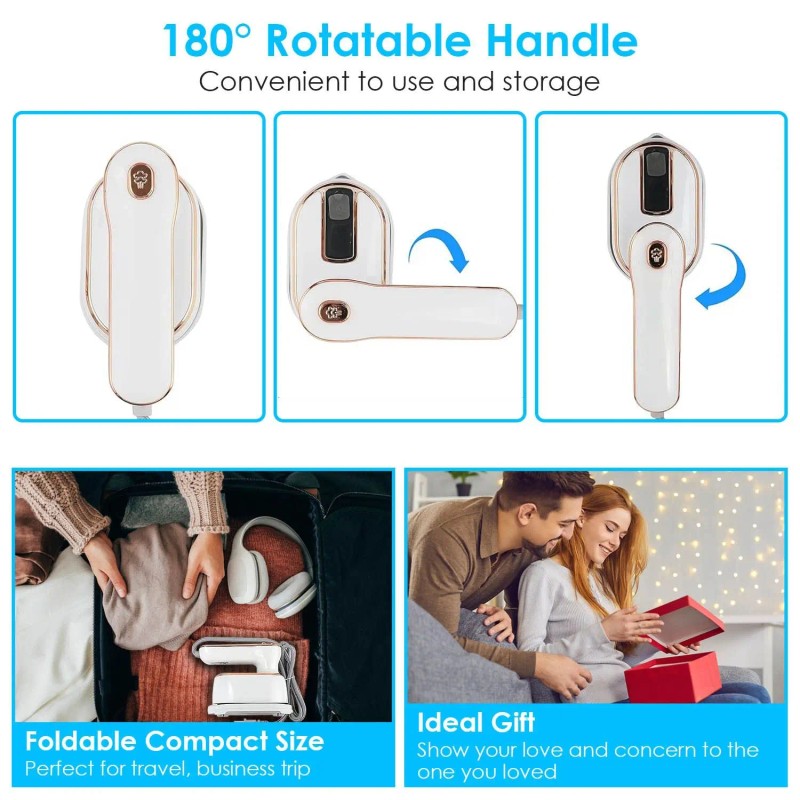 Portable Handheld Garment Steamer 1000W Fast Heating Travel Steam Iron