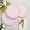Tableclothsfactory 10 Pack | 8" Glossy Blush Rose Gold Round