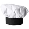 Uncommon Threads mens Unisex Poplin Chefs Hat, White/Black, One Size