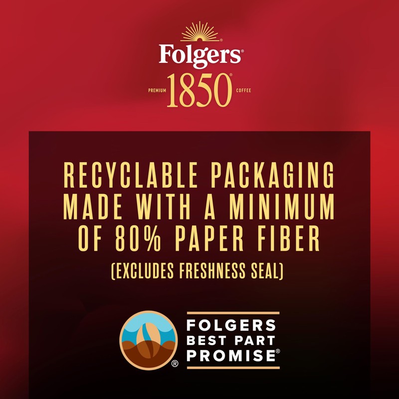 Folgers 1850 Trailblazer Medium-Dark Roast Ground Coffee, 12 Ounce (Pack