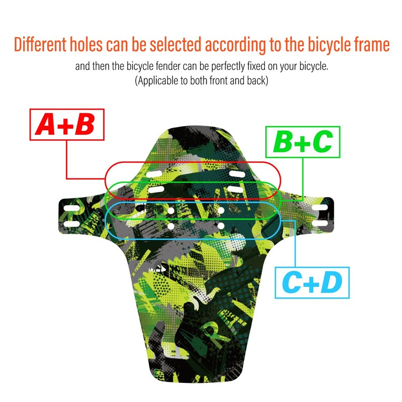 CNCLOL Mountain Bike Mudguards,MTB Mudguards Front and Rear,Bicycle Mudguards Fits