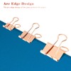 Small Binder Clips 0.75 Inch Rose Gold 40 Pcs, Binder