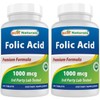 Best Naturals Folic Acid 1000 mcg (Vitamin B9), 240 Tablets