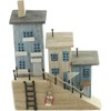 Decorative House Maritime Harbour Promenade 26 cm High Wooden Decoration