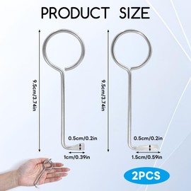 Set of 2 Professional Lock Pick Stainless Steel Deadlock Keys Universal Key for Room Doors Locksmith Door Opener Key for Colourful Beard Lock Opener