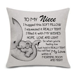 Bacmaxom Niece Gifts Cushion Cover Throw Pillow Cover for Niece from Auntie Uncle Thanksgiving Gifts Birthday Gifts (niece)