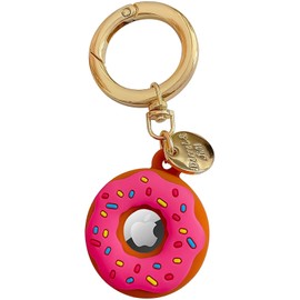 JOZMMZEOOA Case for AirTags Pendant, Soft TPU Case with Key Ring, Compatible with AirTag Tracker, Airtags Key Ring, Mini Case for AirTags Tracker, Scratch-Resistant, Washable, pink-red, Unit size
