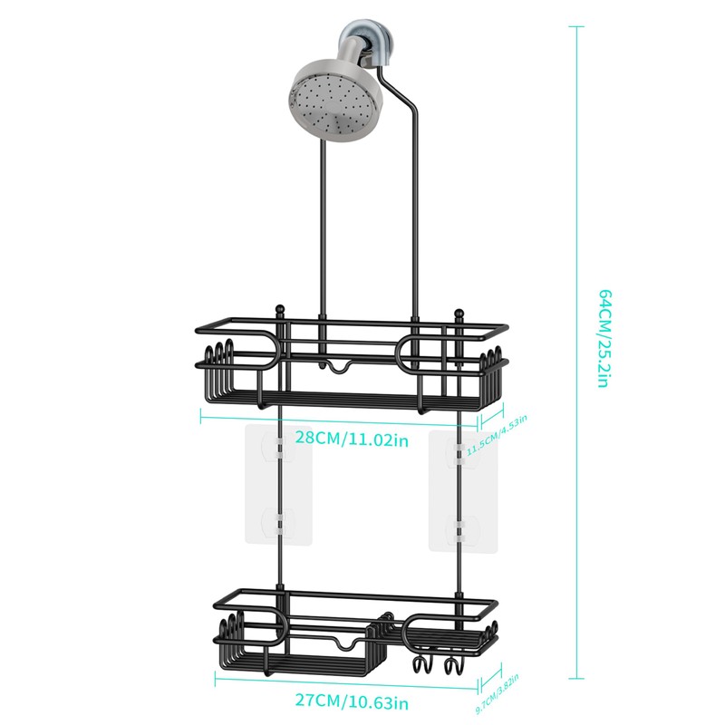 HapiRm Hanging Shower Caddy Organizer - Bathroom Organizer with 12