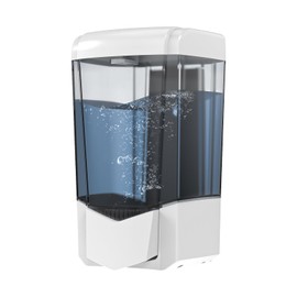 PLUSSEN Soap Dispenser Wall Mounted Commercial Liquid Soap Dispenser for Bathroom 21oz Hand Sanitizer Dispenser for Liquid and Gel, No Drilling