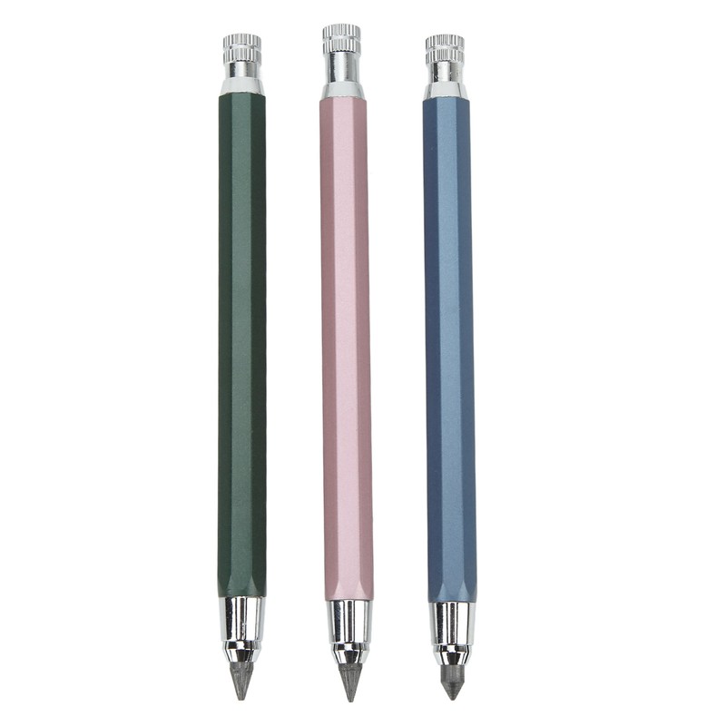 3Pcs Mechanical Carpenter Pencil 5.6mm Scribing Tool Marker Set Kit