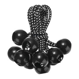 M METERXITY 10-Pack Ball Bungee Cords, 4 Inch High Elastic Canopy Tarp Tie Down Bungee Balls for Camping/Tent/Cargo Holding Wire Hoses/Patio Umbrellas/Shelter [Black White]