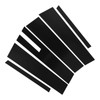6 Pcs Side Door Window Cover Glossy Black Pillar Post