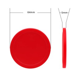 BERYLER 5 Pack Air Hockey Red Replacement, 2.5" in Diameter, Thicker Pucks for Game Tables, Accessories, Equipment