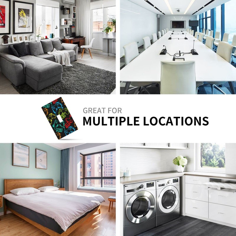 Video Game Controller Light Switch Covers 1-Gang,Decorative Single Toggle Light