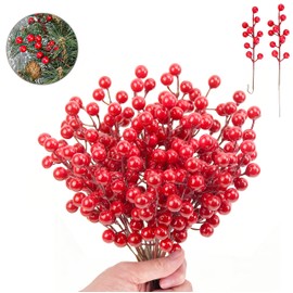 50 Pack Christmas Tree Decorations,Artificial Red Berry Stems Christmas Picks,8.3 inch Christmas tree pick ,Christmas tree fillers，Christmas Decor Ornaments for Xmas Decoration/Home Holiday Decor