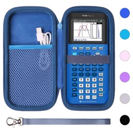 Calculator Case Compatible with Texas Instruments TI-84 Plus CE/TI-84 Plus/TI-Nspire CX II CAS/TI-Nspire CX II/TI-83 Plus/TI-89 Titanium/TI-85 / TI-87 Color Graphing Calculator by XANAD (Navy Blue)
