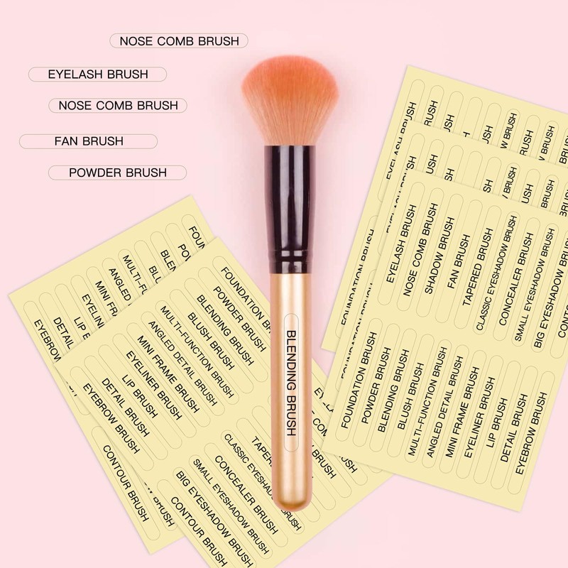 HVSWLY 210 PCS Makeup Brush Label Stickers,Waterproof Brush Name Labels,Self-adhesive