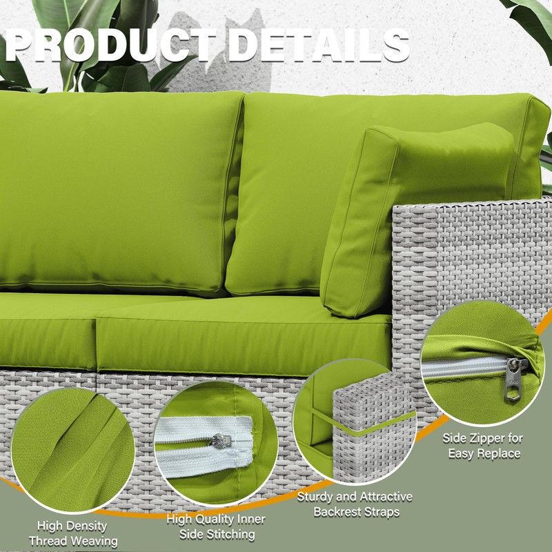 Pakunoda 8 pcs Outdoor Cushion Slipcovers Outdoor Patio Cushions Covers