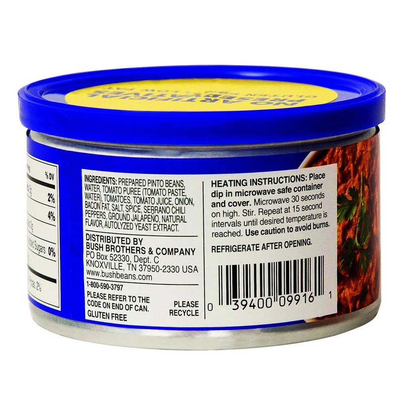 Bush's Best Bean Dip, Original, 9.5 OZ (Pack of 9)