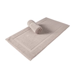 SALBAKOS - Bathroom Rugs Set 2 Piece, 100% Cotton Bath Mats for Bathroom, Comfy & Highly Absorbent Bathroom Floor Mats, Machine Washable | 20"x34"(Taupe)