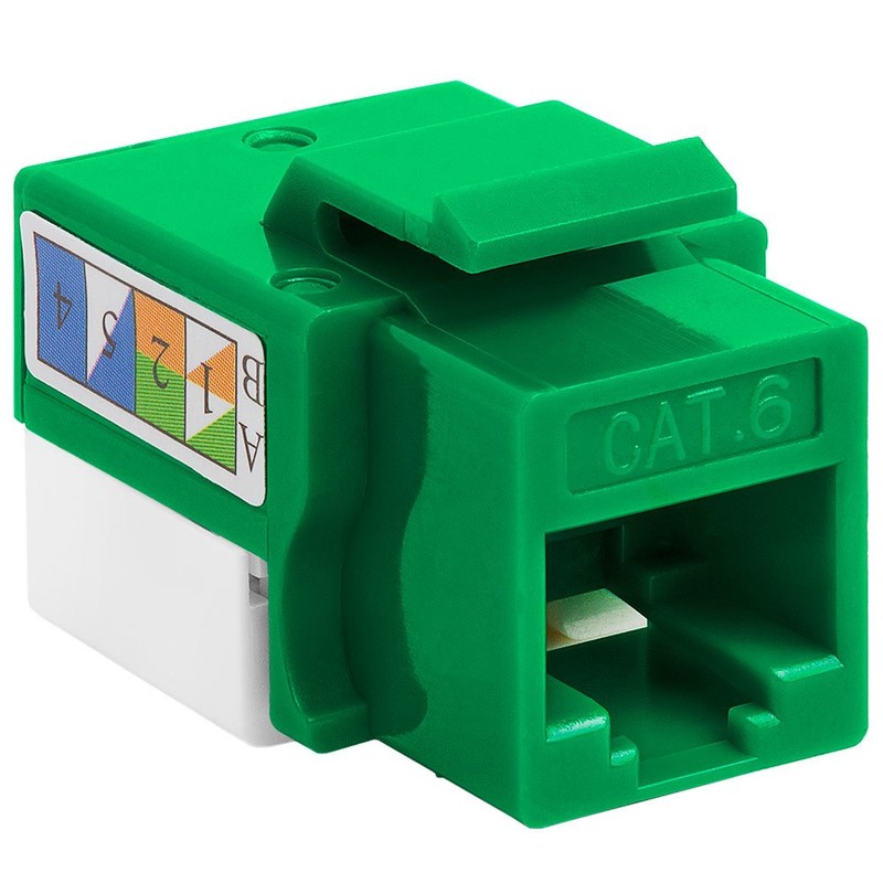 Cmple - RJ45 Keystone Jack 90 Degree Cat6 Keystone Jack