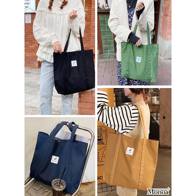 Monoa Tote Bag, Women's Fashion, Sailcloth, Handbag, Shoulder, Foldable, Eco