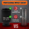 EGOFIX EGOFIX 1/2" Drive Deep Impact Socket, 19mm Socket, CR-MO,