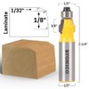 Yonico No File Laminate Trimmer Router Bits Micro Bevel 1/2-Inch