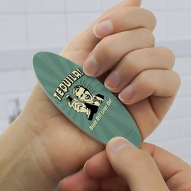 Tequila Brain Off Liver On Funny Humor Retro Double-Sided Oval Nail File Emery Board Set 4 Pack