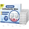 RAZOKO Orthodontic Wax for Braces Wax Dots 120 Individual Hygienic