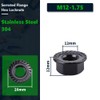 RoyceMart M12-1.75 (10 Pack) Stainless Steel Serrated Flange Hex Nuts,