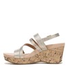 LifeStride Womens Discover Strappy Platform Wedge Sandal, Gold, 10 Wide