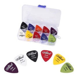 50 Púas de Guitarra, Resina ABS Modelo Brillante, 6 Grosores para Guitarra y Guitarra Acústica,Puas para Guitarra,Varios Colores para Principiantes (50 (seis grosores))