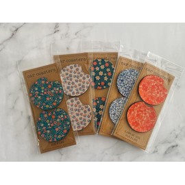 Cute Car Coasters, Set of 2, Cute Aesthetic Car Coasters, New Car Gift, Gifts for Her, Flowers Car Accessories Tableware Thick - coasters: 5