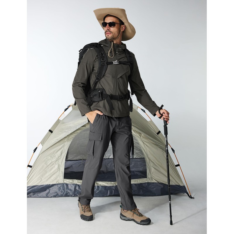 MOURCE Waterproof Hiking Pants Men Lightweight - Quick Dry Outdoor