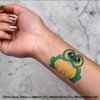 Azeeda 4 x 'Molliger Frosch' Temporäre Tattoos - Wasserfest, Hautfreundlich