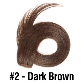 Tail Couture Clip-In Ponytail Extension – 18” 100% Human Hair, Seamless Two-Piece Set – Natural Look, Damage-Free, Easy to Apply – Long Straight Pony Tail Hair Piece for Women - #2 Dark Brown