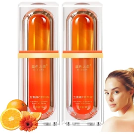 2PCS Five Vitamin C Tone-Up Cream – Tinted Moisturizer with Lightweight Coverage, Hydrating for a Natural Finish, Daily Face Makeup & Skincare for All Skin Types