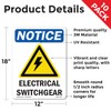 Electrical Switchgear With Symbol OSHA Notice Vinyl Decal Label 18
