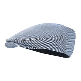 STARANCE - Gorra plana de algodón para hombre, diseño de hiedra Gatsby, gorro de verano para conducir, gorra delgada, Raya azul marino, 7.5
