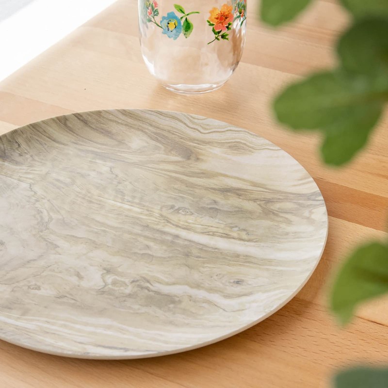 Abode Homewares Design DN22910571 Desert Wood Flat Platter, Dinner Platter,