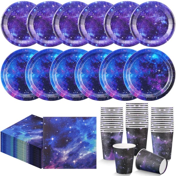 240 Pcs Birthday Party Favor Building Block Galaxy Football Construction Ocean Hawaii Butterfly Independence Day Music Baby Theme Decor Supplies (Galaxy)