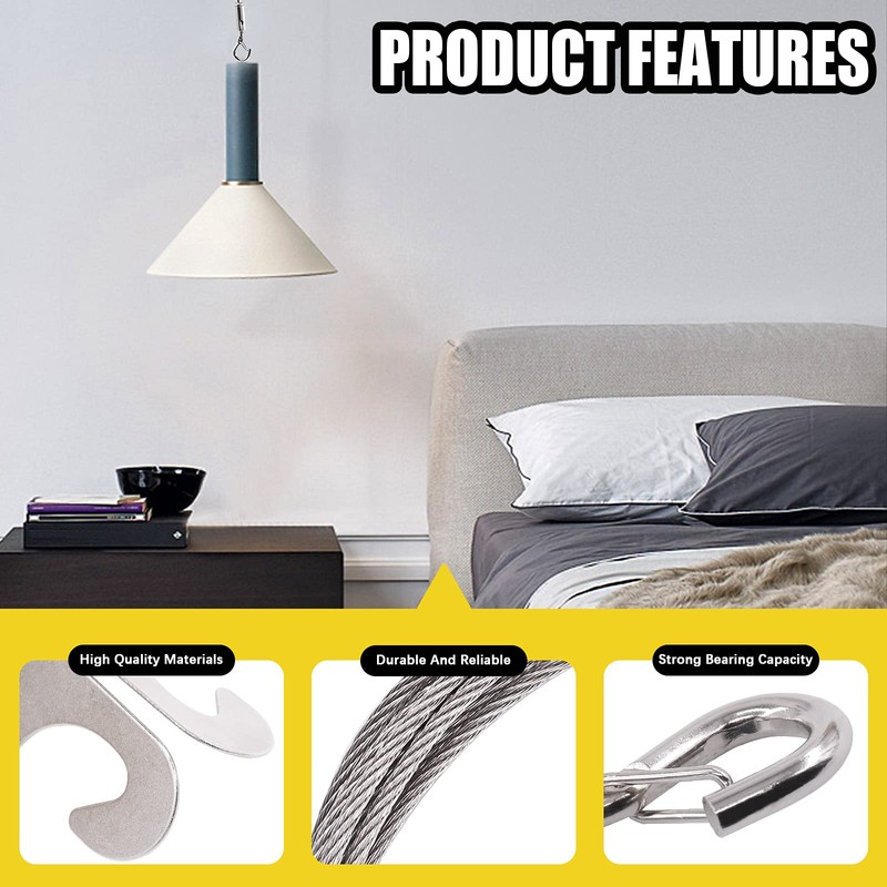 Mardatt 12 Pcs Heavy Duty Drop Ceiling Hooks and Hanging