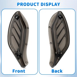 Adjustable Air Deflector, PSLER Side Wing Deflectors Fairing Air Deflector for Touring Street Glide, Electra Glide, Trike, Ultra Classic, CVO 1996-2013, Smoke
