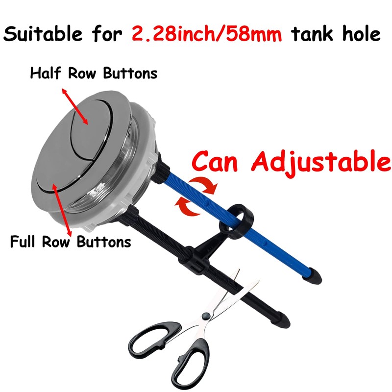 58mm Toilet Push Button,Toilet Button Dual Push,Flushing Toilet Button Toilet