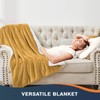 Walensee Sherpa Fleece Blanket (Twin Size 60”x80” Honey Gold) Plush