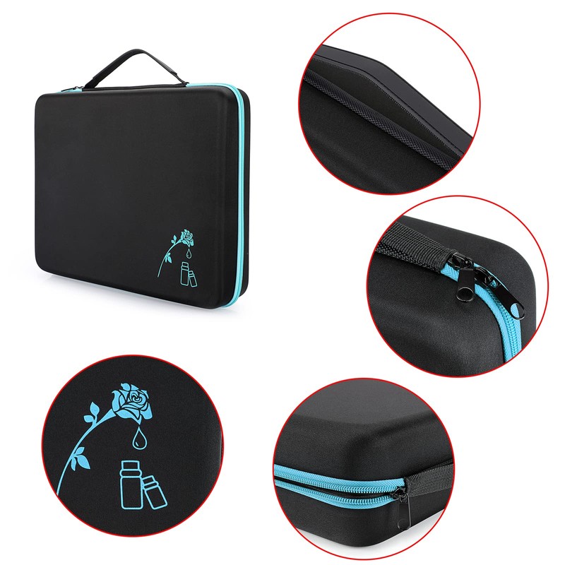Hipiwe 120 Bottle EVA Essential Oil Storage Carrying Case Hard