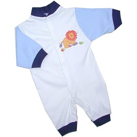 BabyPrem Premature Baby Romper Playsuit Boys Clothes Blue Lion 1.5-3.5lb 32-38cm
