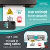 JOYEZA Premium Printable Vinyl Clear Sticker Paper for Inkjet Printer
